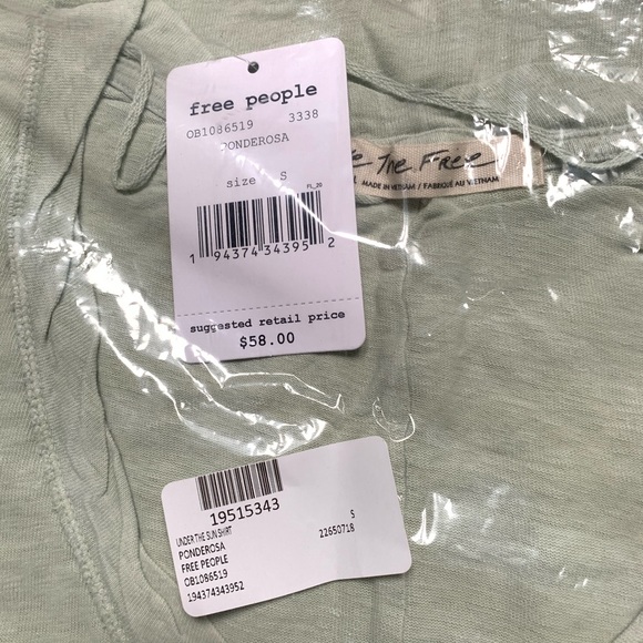 NWT Free People Under The Sun Tee in Ponderosa - Picture 5 of 6